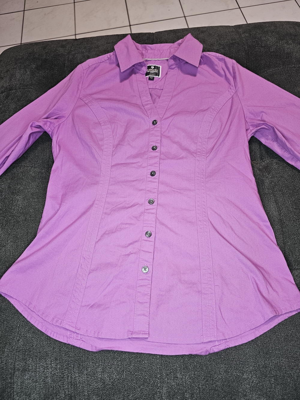 Express Lavender Button-Down Shirt